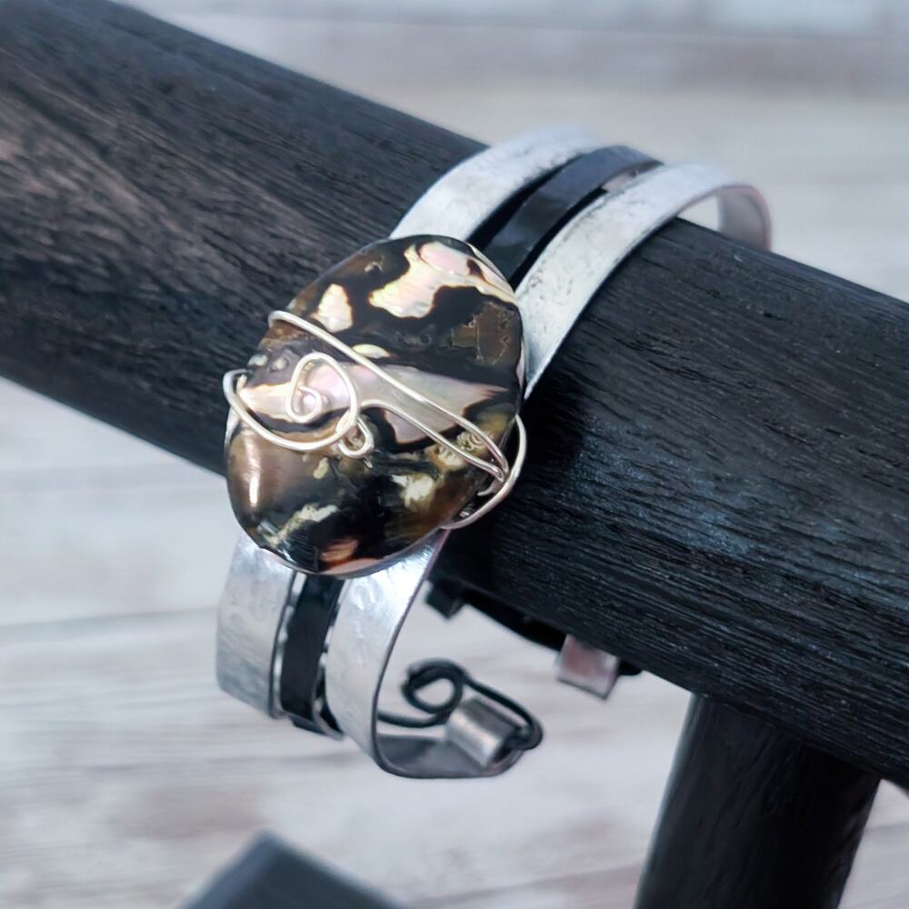 Vintage Cuff Bracelet Unusual - Misshapen